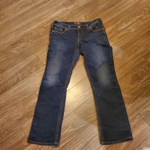 Silver baby boot cut jeans